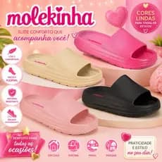 Chinelo Slide Molekinha Infantil Original Menina Sandália Slide Confortável Leve Antiderrapante Casual Dia a Dia