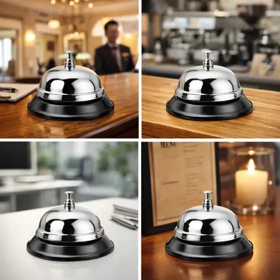 Sino Campainha Sineta de Mesa para Recepção Hotel Restaurante Balcão Atendimento