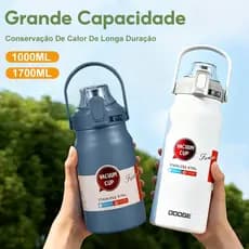 Caneca Garrafa Copo Térmica De Aço Inoxidável De Grande Capacidade De Qualidade Alimentar