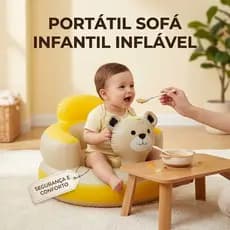 Portátil Sofá Infantil Inflável Urso Cadeira Poltrona Para Bebês Jogos Internos E Externos