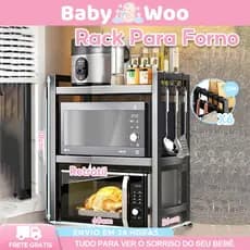 Rack Suporte Para Microondas Prateleira Organizador Ajustável de Cozinha 1/2 Camadas