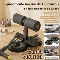 Equipamento Auxiliar de Abdominais Fitness Unissex Muscular Abdominal Dispositivo de Pé Fixo Ajuste 3 NíveisCom Ventosa