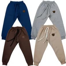 Kit 4 Peças Calça Infantil Moletom Frio Conforto Menino e Menina 2 a 12 Anos Casual e Esportiva | Ideal para Inverno