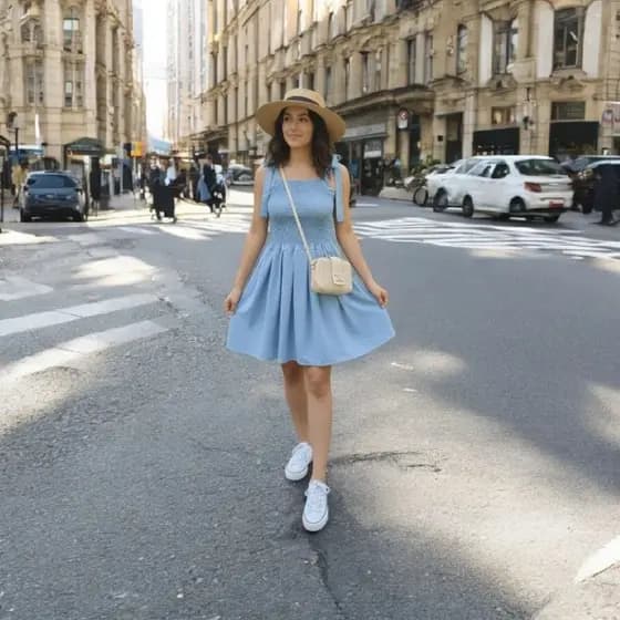 Vestido Curto Feminino Soltinho Tecido Duna Casual Verão Elastex Com Alçinha
