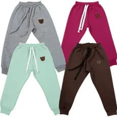 Kit 4 Calça Infantil Minina Moletom Moletinho  Flanelado 2 A 12 Anos Feminina Inverno Quentinha e Confortável 2 Cabos