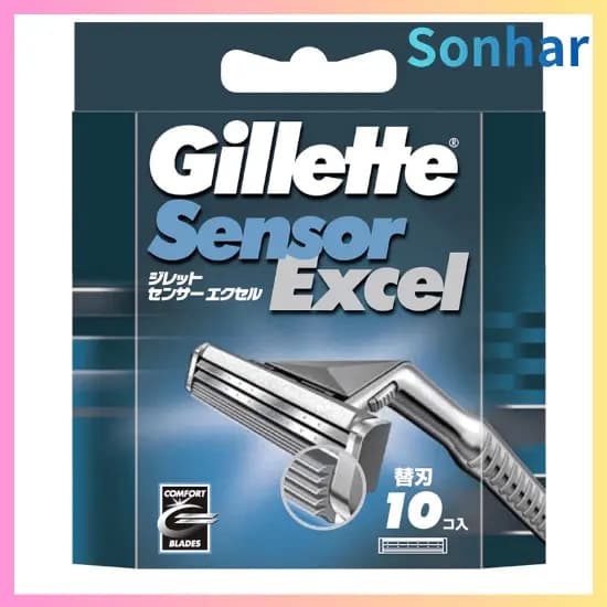 Gillette Sensor Excel Refil de Lâmina Única (10 Lâminas) para Homens [Direto Do Japão]