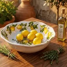 Tigela Bowl Melamina Bellagio Limão Siciliano Premium Inquebrável 18cm Resistente Estilo Porcelana
