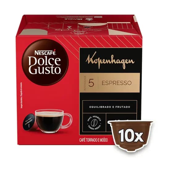 DOLCE GUSTO KOPENHAGEN ESPRESSO 10 CÁPSULAS