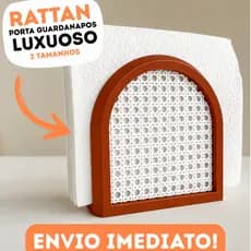 Porta Guardanapos Cestinha Utensílio Doméstico Acessório Cozinha Retrô Decoração Rattan
