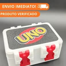 Caixa Box para Uno Baralho Case Jogo Uno Box Proteção Organizador