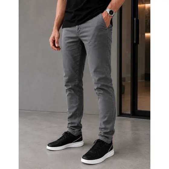 Calça Masculina Sarja 38 ao 56 Estilo Old Money Com Elastano e Algodão de Alta Qualidade Plus Size 38 ao 50 52 54 56
