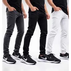 Kit 3 Calças Sarja 38 ao 56 Masculina Com Elastano de Alta Qualidade e Algodão Plus Size 38 ao 50 52 54 56