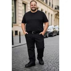 Calça Sarja Masculina Algodão Sport Fino 38 Ao 56 Social Tamanhos Normais e Grandes Calça Plus Size Sarja Masculina
