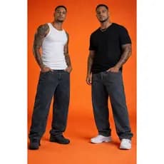 Kit 2 Calça Jeans Masculina Balão Larga Moderna Confortável Resistente Do 36 ao 48 Envio Rápido