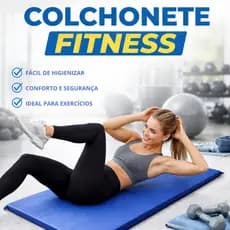 Colchonete de Academia Azul 90x40x2cm Compacto Espuma Macia Impermeável Treino Yoga Pilates Pequeno