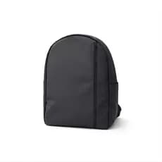 Mochila Unissex Escolar Faculdade Casual Preta Moderna com Zíper Lateral