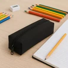 Estojo Escolar Universidade Liso 01 Divisória Multiuso Simples Várias Cores