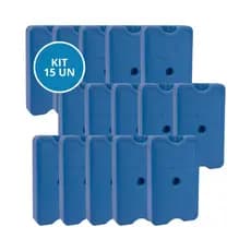 Kit 15 Unidades Gelo Artificial GeloTech Original Reutilizável Rígido 100 Ml