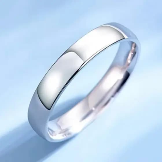 Aliança Casamento OURO e prata 18K Banho 4mm Noivado