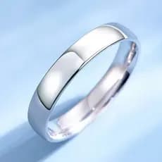 Aliança Casamento OURO e prata 18K Banho 4mm Noivado