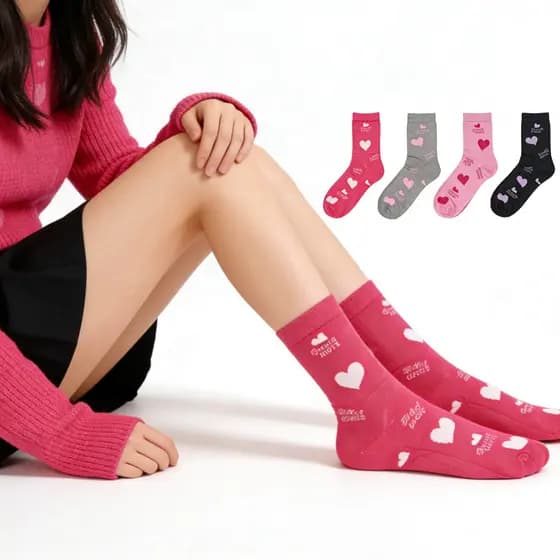 (3-12) Meias femininas de cano médio com estampa floral, meias esportivas, tamanho 35-40