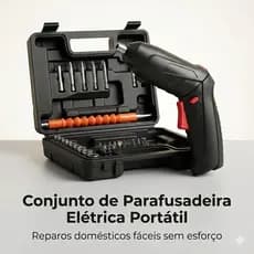 Kit Parafusadeira Doméstica com maleta Leve Portátil Type -C Recarregável - MODELO 1