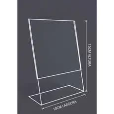 KIT 10 Display Acrílico A6 10x15cm Mesa Transparente 2mm Porta Foto Aviso Preço Cardápio Propaganda
