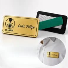 Broche Crachá Botton Personalizado Magnético  Escovado Com Logo nome marca
