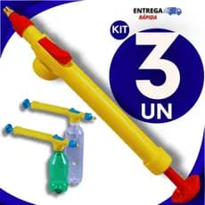 Conjunto 3 Pulverizador  Com Regulagem Pratico Para Qualquer Garrafa Pet Jardinagem Limpeza Cultivo Horta