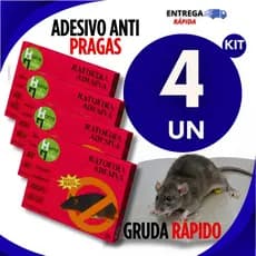 04 Cola Adesiva para Pragas e Roedores Anti Pragas Insetos Rasteiros Cola Forte Ultra Rápido