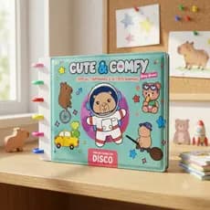 Caderno de Desenho para Colorir Cute & Comfy Capa Almofadada 40 Páginas
