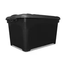 Container Preto com Rodinhas de 65L e 95L: Armazenamento Móvel de Alta Capacidade para Organização e Transporte de Itens