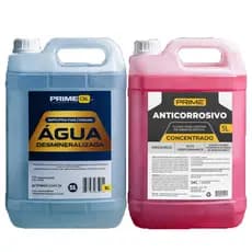 Kit Manutenção Radiador 10L Anticongelante: Aditivo Rosa 5L + Água Destilada 5L Proteção Motor