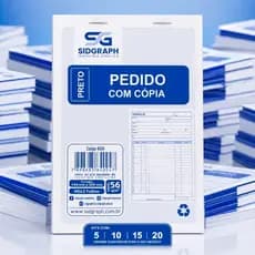 Kit Talão Pedido Com Cópia Empresas Vendas Controle Comercial 40x2 Precisa de Folhas Carbono
