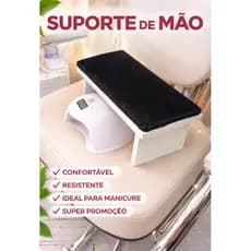 Apoio de mão para manicure  MDF 15mm Profissional | Suporte para Cabine UV Gel Fibra