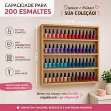 Nicho Organizador Expositor Manicure Para 200 Esmaltes 5 Prateleiras