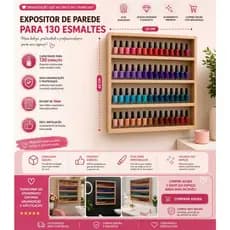 Nicho de Parede Expositor de Esmaltes Para Manicure