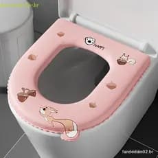 Capa de Assento Sanitário BNARDO, à Prova d'Água com Alça, Almofada Cartoon Mais Espessa T2L8