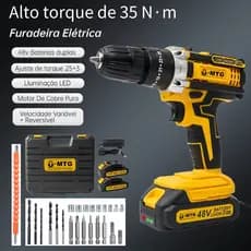 110V/220V Furadeira Parafusadeira Com Acessórios Parafusadeira Furadeira de Elétrica Sem Fio Impacto 2Bateria