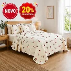 Cobre Leito Piquet Kit Casal Queen King 100% Algodão 3 Peças Premium