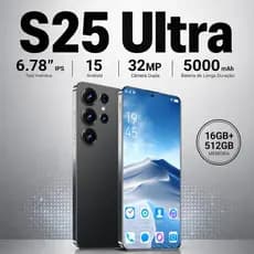 Smartphone Bobarry S25 ultra 5G Câmera tripla 32MP 18mp frontal 512GB tela AMOLED 120Hz QHD plus celular Premium