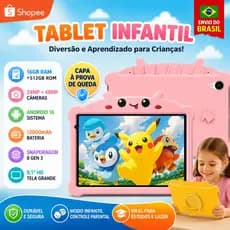 Hancdon TABLET INFANTIL 8.1" HD - Android 16 Snapdragon 8 Gen 3 16GB RAM + 512GB ROM  Câmeras 24MP+48MP Bateria 12000mAh