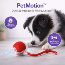 Bola Inteligente para Pets Brinquedo Interativo Automático Recarregável
