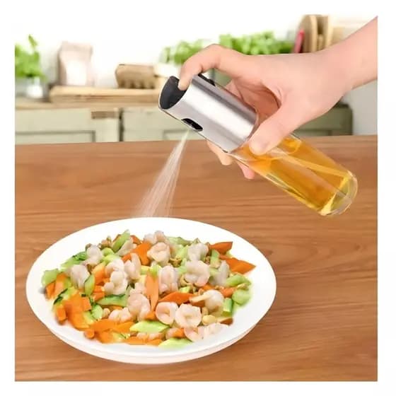 Borrifador Spray para Azeite Vinagre 100ml Vidro Prata Dourado Rosé