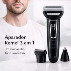 Maquina Aparador Barbeador Cortador De Pelos Barba Nariz E Orelhas Recarregável Bivolt