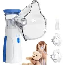 Nebulizador Inalador Mini Portátil Silencioso Mesh À Pilha AA Para Crianças E Adultos