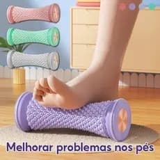 Massageador de Pés Rolo de Massagem com Bola de Fascia Plantar Relaxamento Muscular