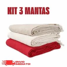 Kit 3 Mantas De Sofá e Cama Luxuosa 2.10x1.20 Capa Protetora Decorativa