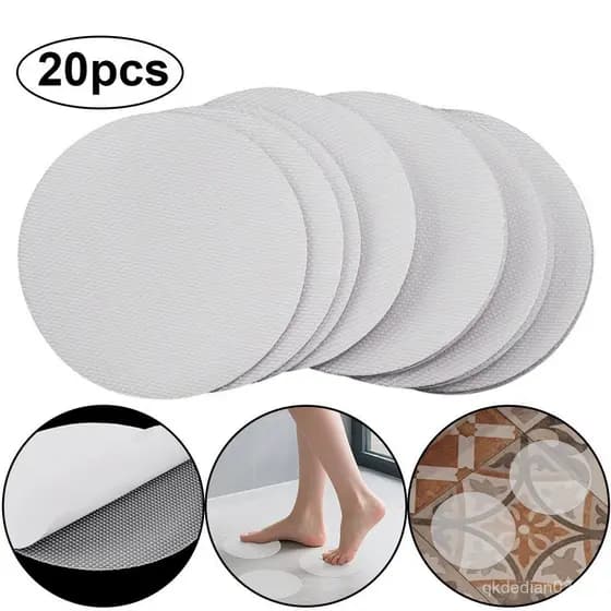 Zaylily20 Pcs Banheiro Slip Transparente Fita Antiderrapante Tiras Antiderrapantes Adesivos De Chuveiro Redondo Adesivo