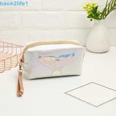 BACK2LIFE1 Laser Bolsa Conveniente Viagem Sereia Padrão Couro PU Adorável Armazenamento À Prova D'água
